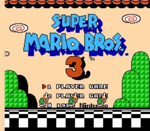 Выбор количества игроков в Super Mario Bros. 3