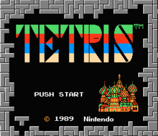 Начало игры Tetris