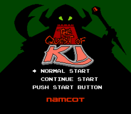 Главное меню The Quest of Ki